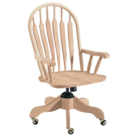 Deluxe Steambent Windsor Arm Desk Chair